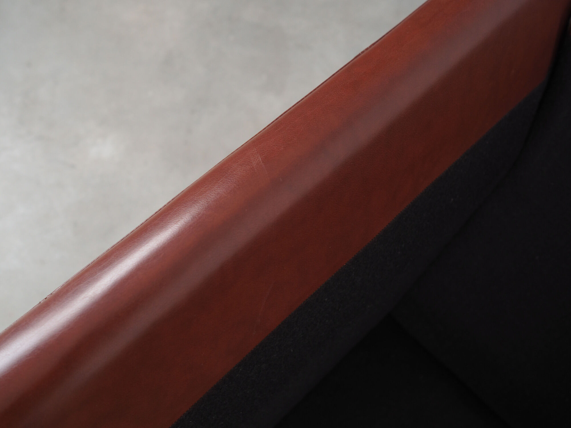 Brown leather sofa, Danish design, 1960s, production: Denmark