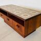 Vintage retro danish mid century rosewood and ceramic cabinet 1960s