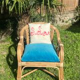 Pair of rattan armchairs