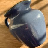 Blue ceramic pitcher