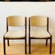 Ensemble de 4 chaises vintage en teck et laine