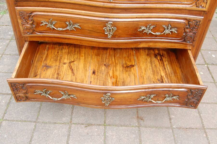 18th-century Louis XV walnut commode.