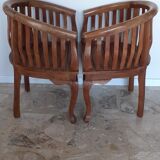 Pair of colonial style armchairs