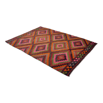 Anatolian handmade kilim rug 283 cm x 200 cm