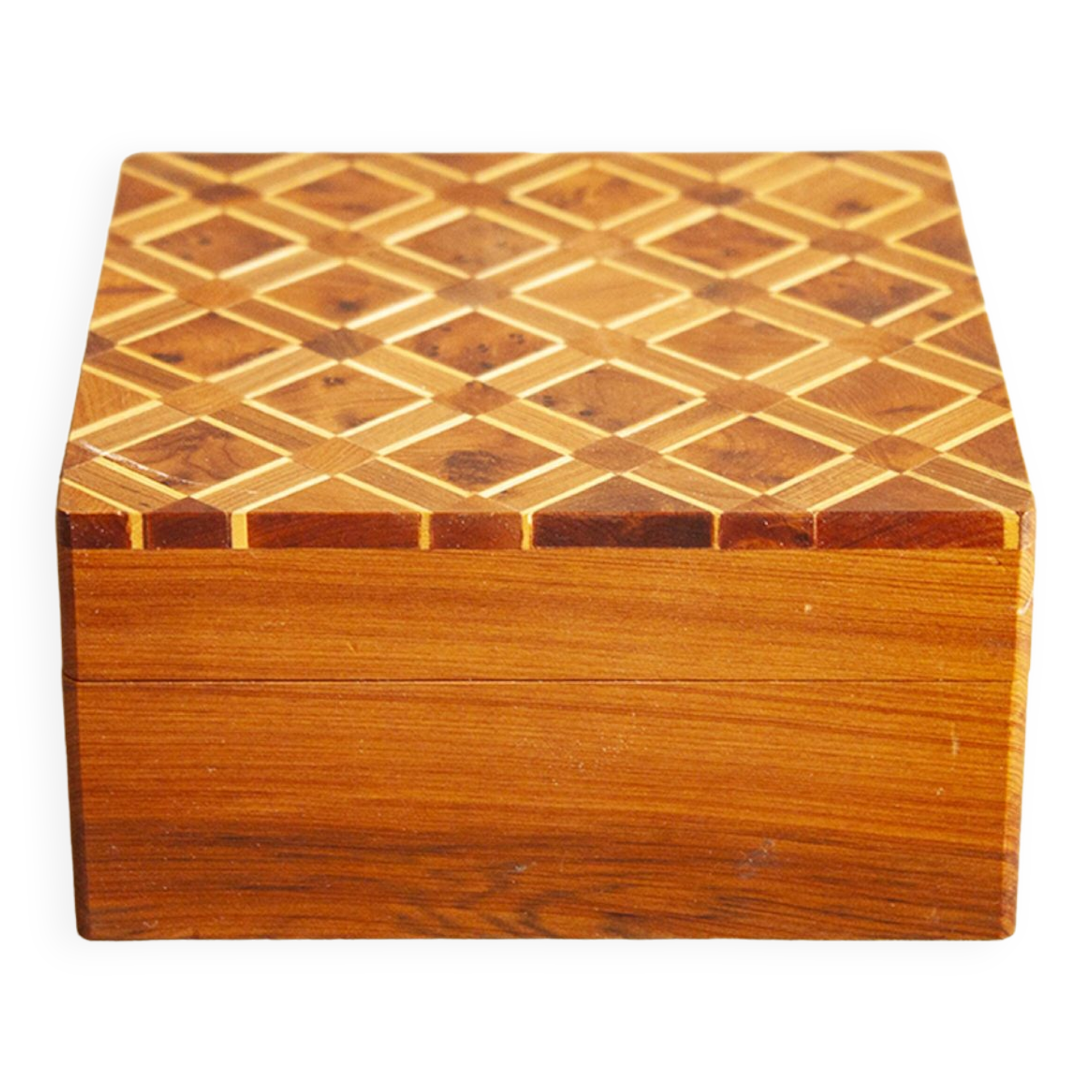 Hand-decorated wooden box.