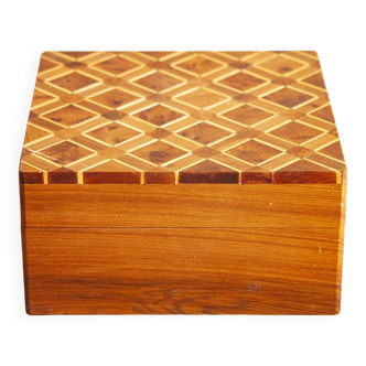 Hand-decorated wooden box.