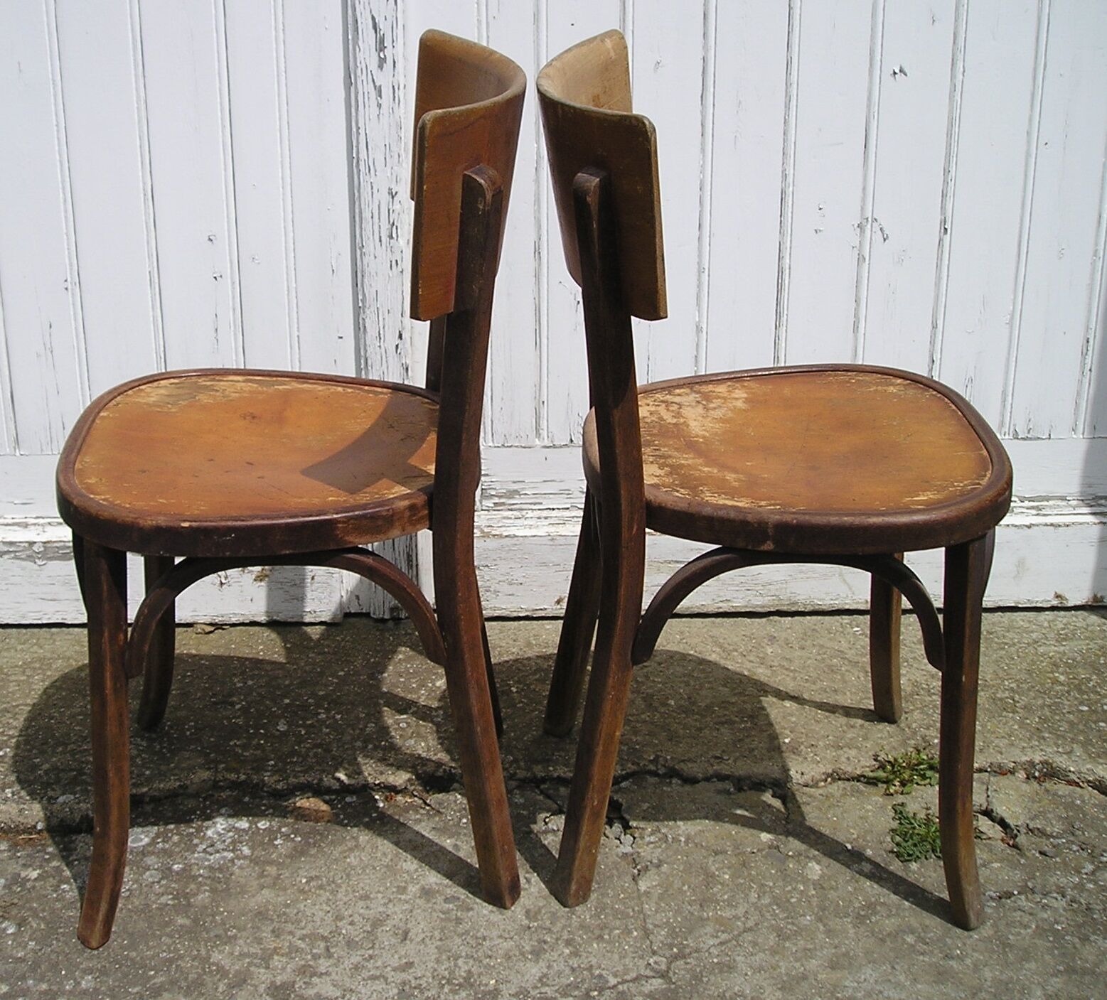 Pair of Baumann bistro chairs