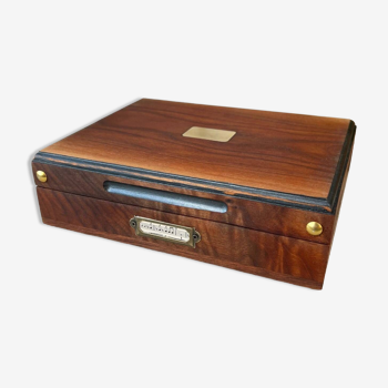 Wooden and brass box