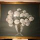 Still life painting with white flowers from the 70s