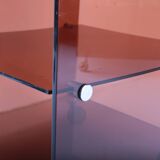 Side table or bedside table in smoked plexiglass by Michel Dumas, 1970s