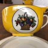 Set de 6 tasses porcelaine de  Limoges  T&V "Perrier Fils"