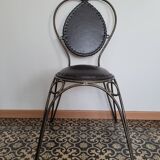 Metal and leather chair