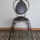 Metal and leather chair
