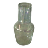 Service de nuit en verre carafe et verre effet nacre