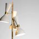 Lampadaire en laiton de style italien du milieu du siècle avec base et abat-jour en forme de cône - MCM fait à la main