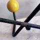 Wall coat rack Roger Feraud, metal and wooden balls.