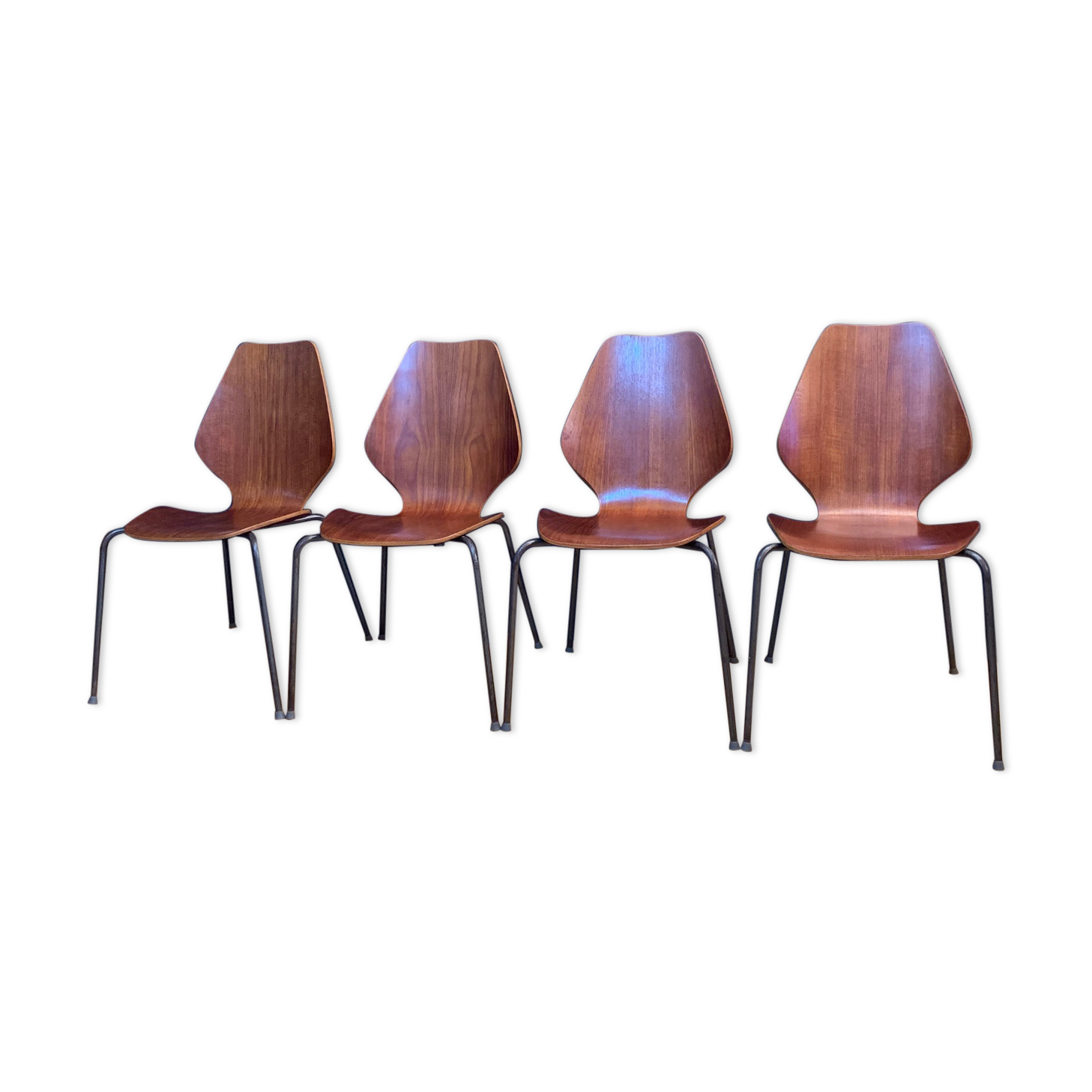A set of four chairs by Herbert Hirche, Jofy Stalmobler, Denmark, 1950