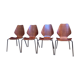 Un ensemble de quatre chaises par Herbert Hirche Jofy Stalmobler, Danemark, 1950