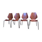 A set of four chairs by Herbert Hirche, Jofy Stalmobler, Denmark, 1950