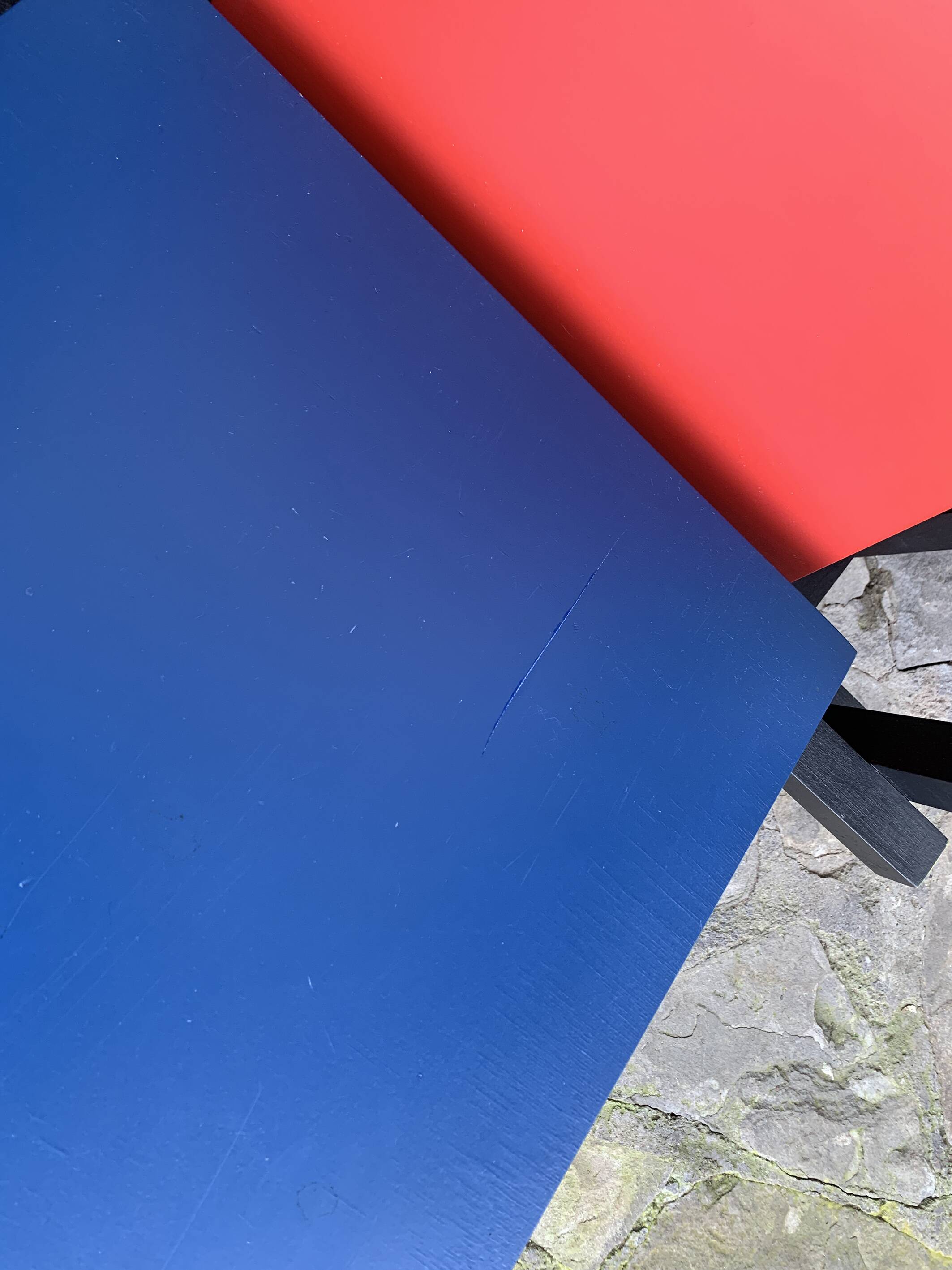 Armchair in the style of the Red & Blue Chair by Gerrit Rietveld