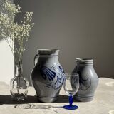 Large blue West Germany pitcher