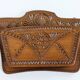 Wall-mounted letter holder, antique carved wood, folk art.
