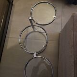Round coffee table with 3 removable trays