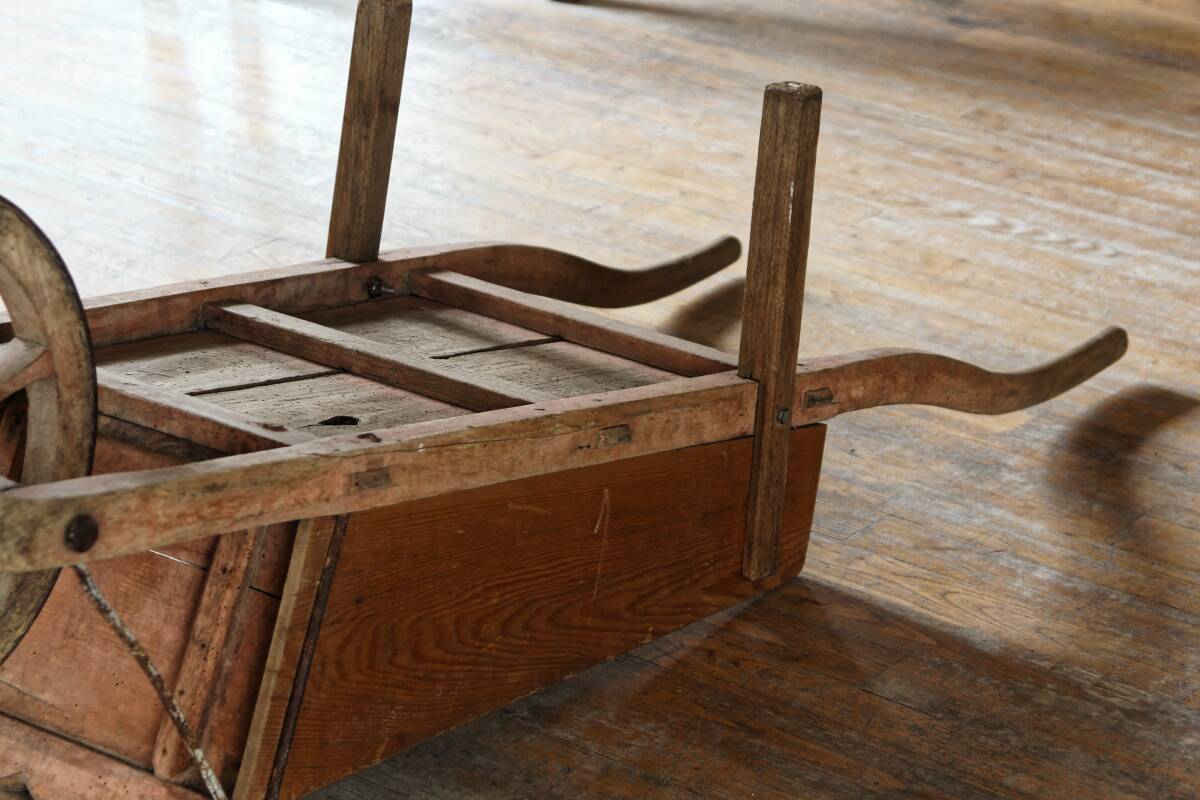 Antique wheelbarrow for children