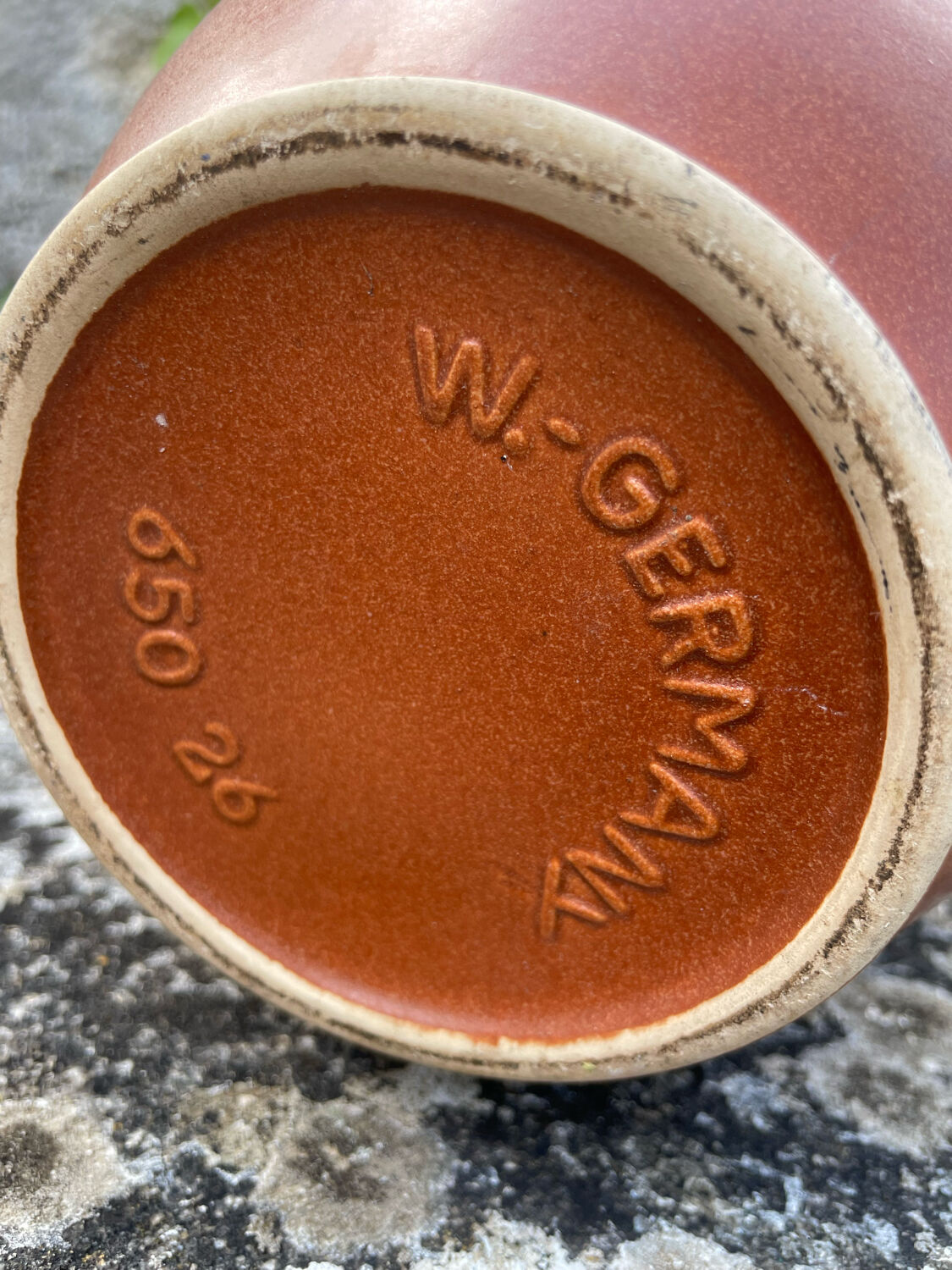 Vase w.germany 650-26 vintage fawn ceramic