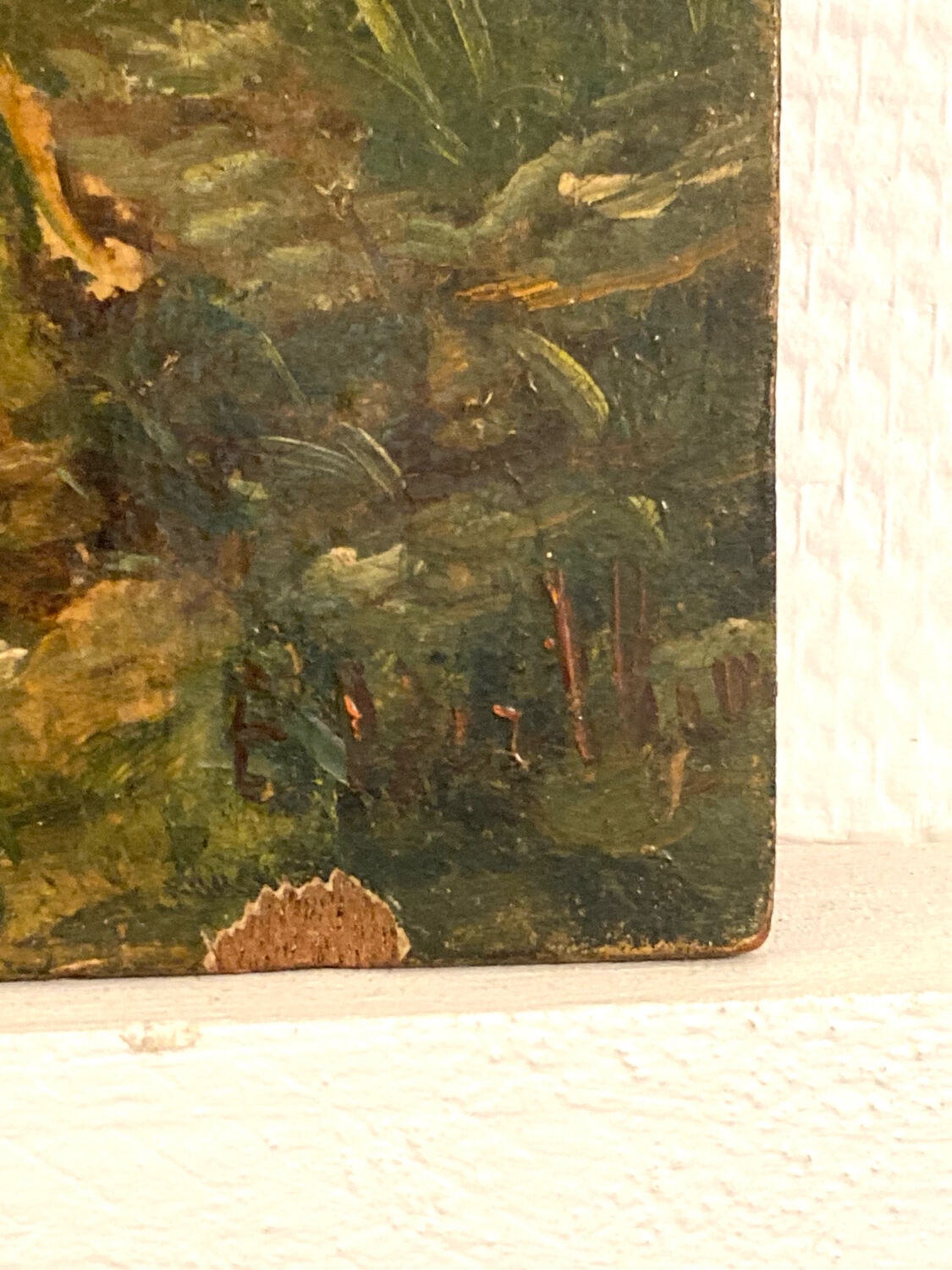 Small oil on panel, Diana 19th century