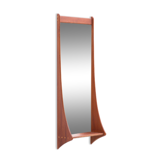 Mirror with shelf by Pedersen & Hansen for Aarhus Glasfabrik, Denmark, 1960’s
