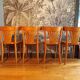Set 4 chaises de bistrot en bois courbé