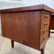 Scandinavian double-sided teak desk, 60s