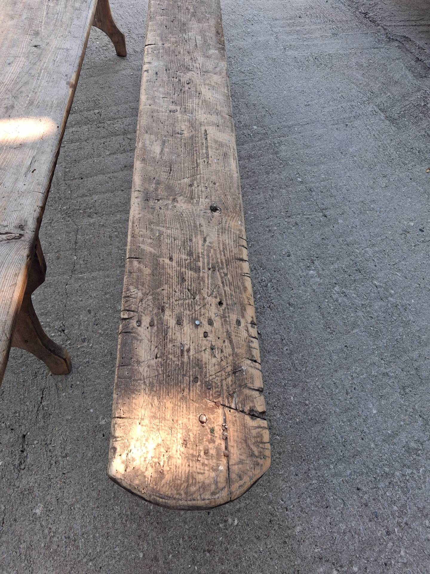 Pair of wooden benches