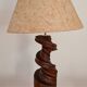 Handmade lamp in turned wood