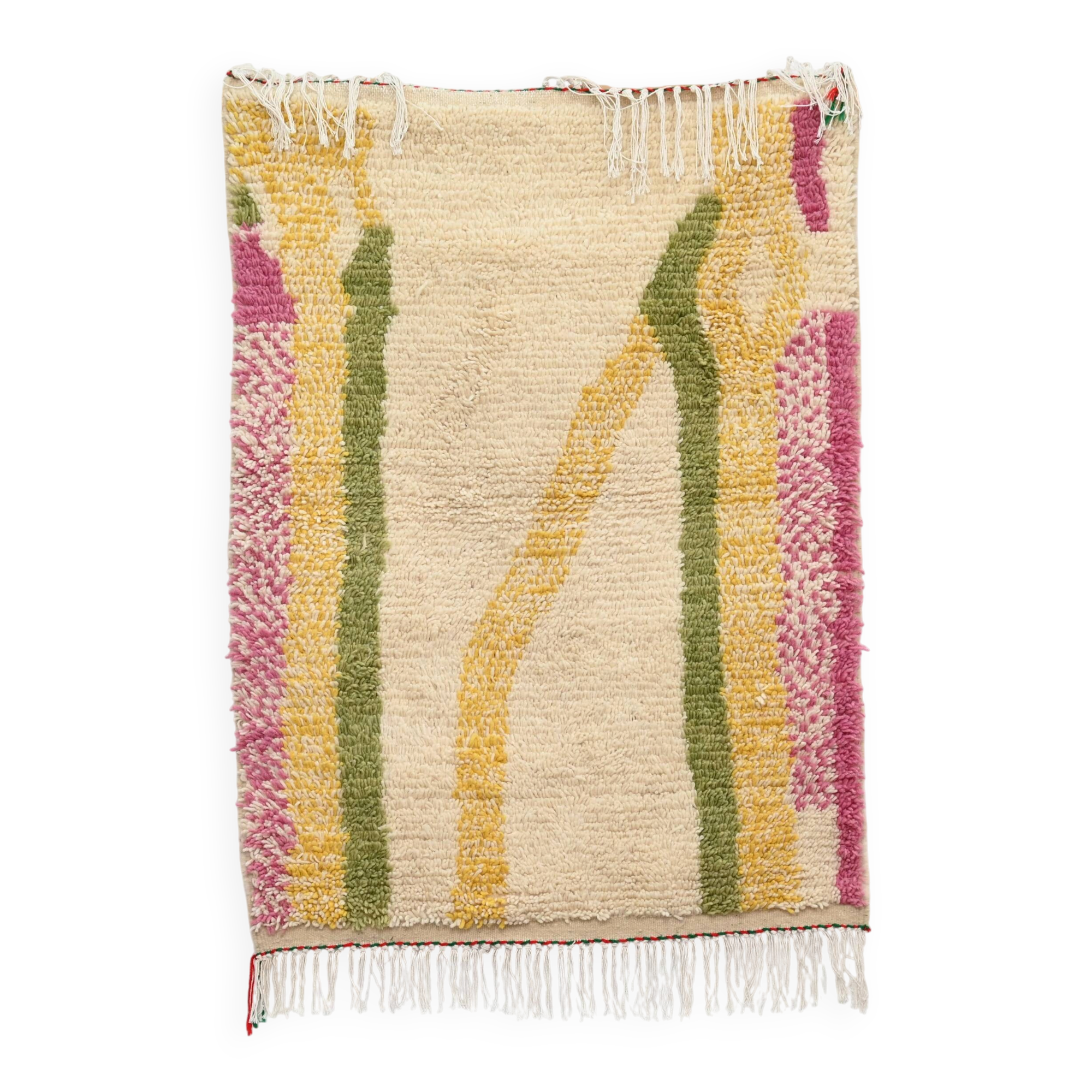 Colourful handwoven wool rug, 145 x 105 cm - P474