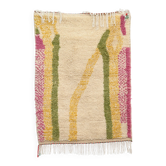 Tapis coloré en laine tissé à la main, 145 x 105 cm - P474