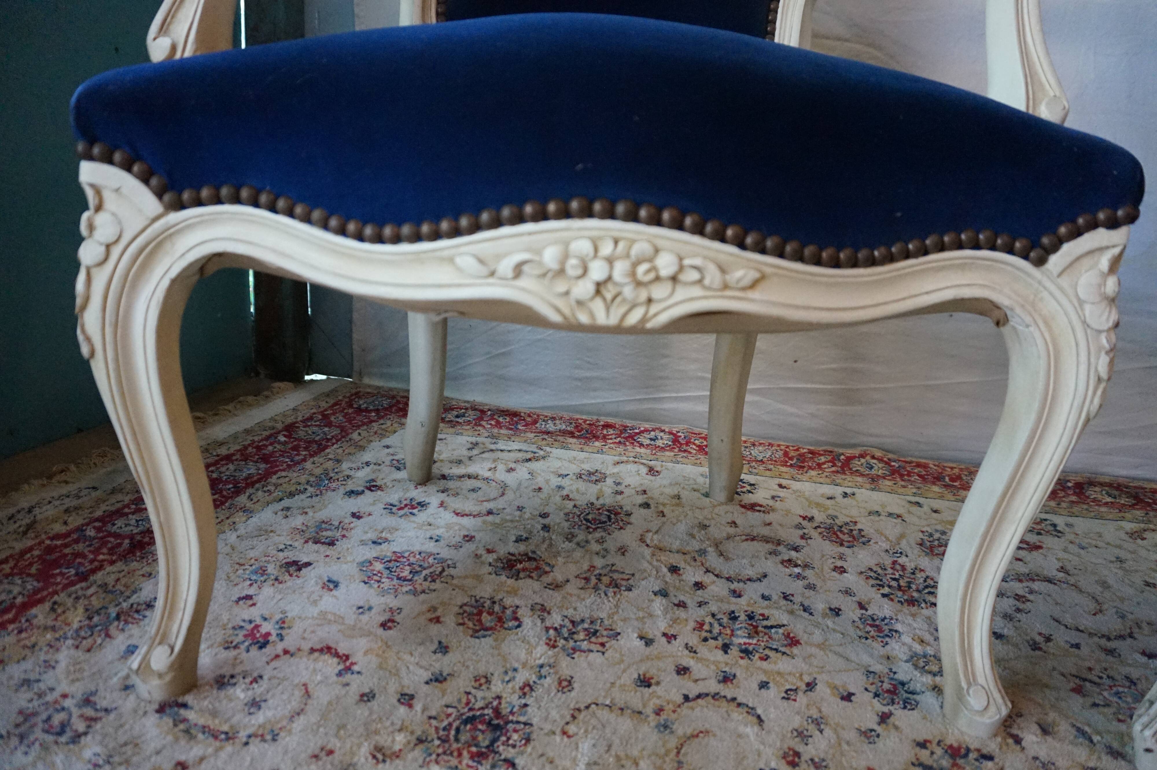 Armchair and chair style Louis XV