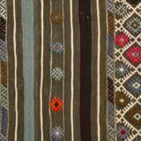 Turkish Colorful Persian Kilim Rug, Wool Area Rug, 141x240