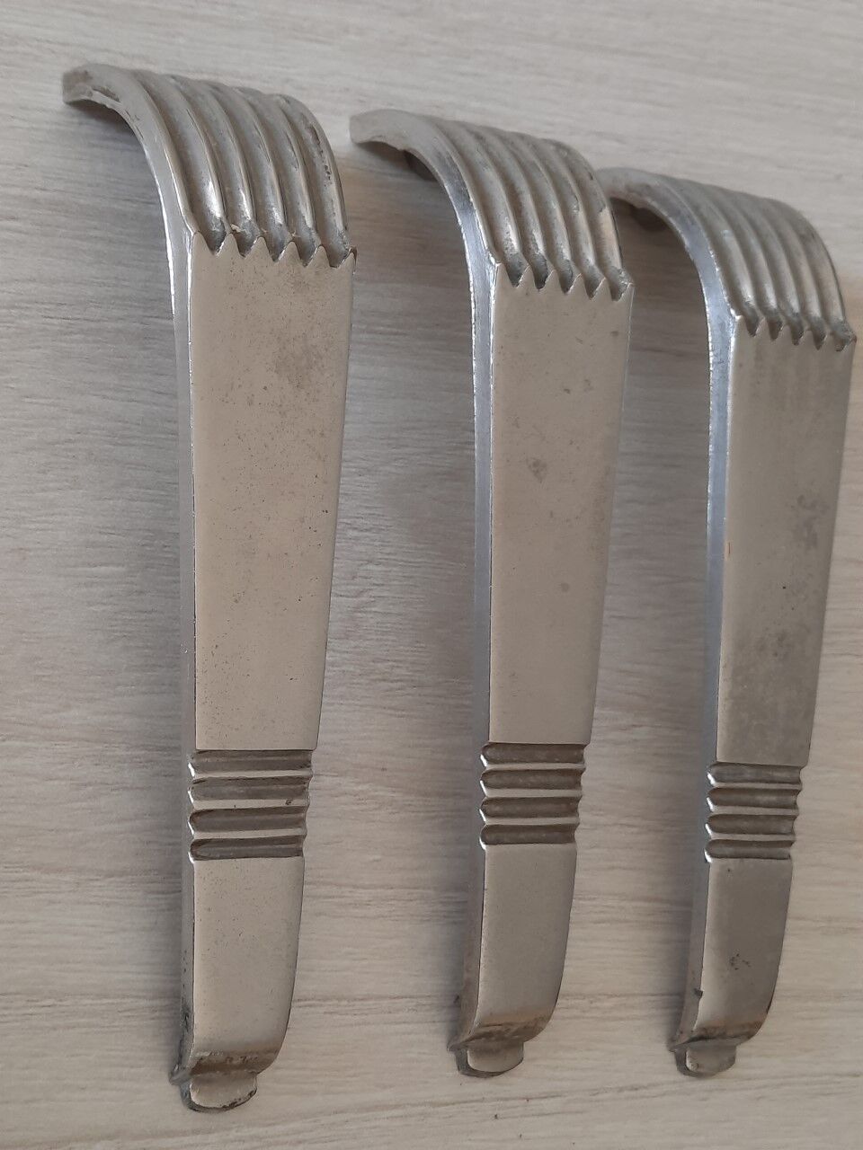 Set of 3 art deco handles