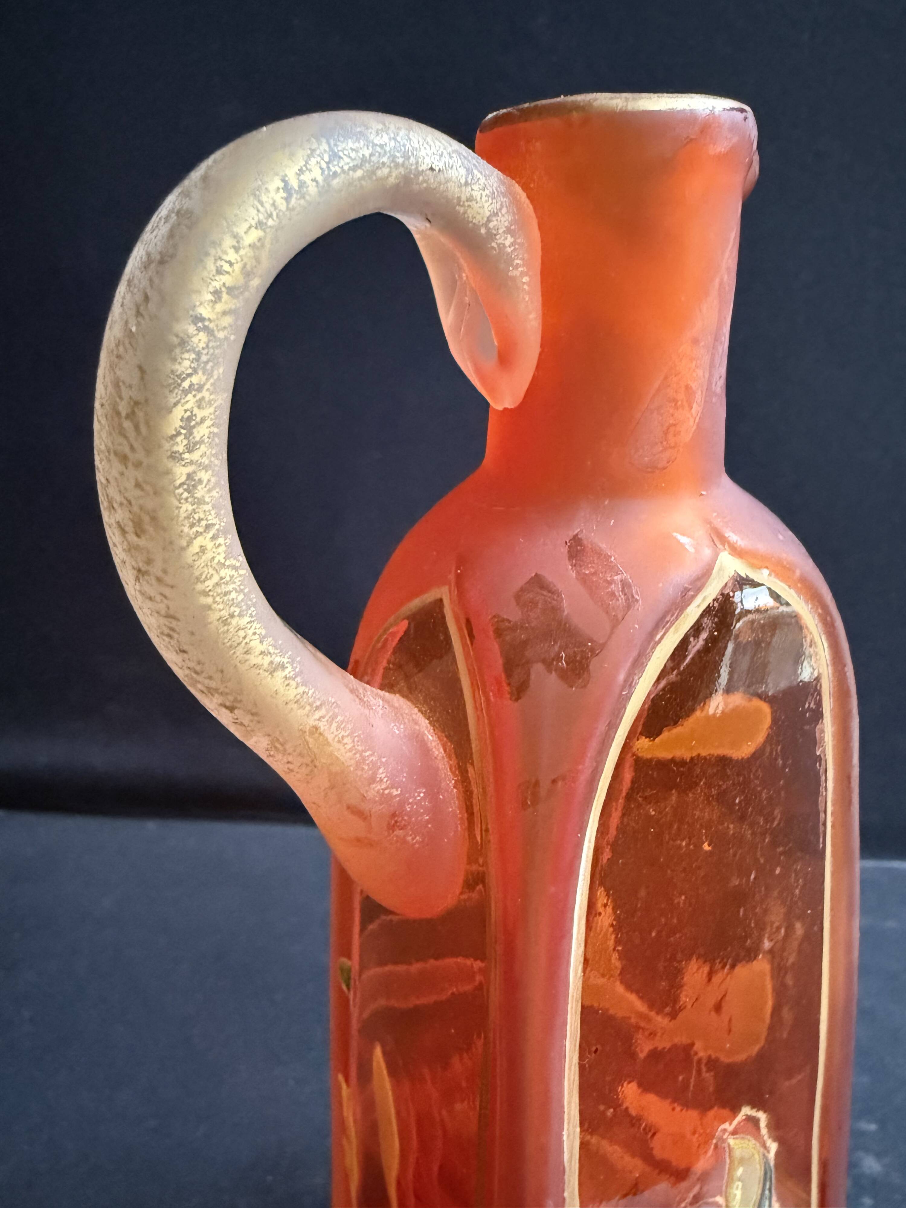 Enamelled carafe – In the style of FT Legras or Daum (E. Lachenal)