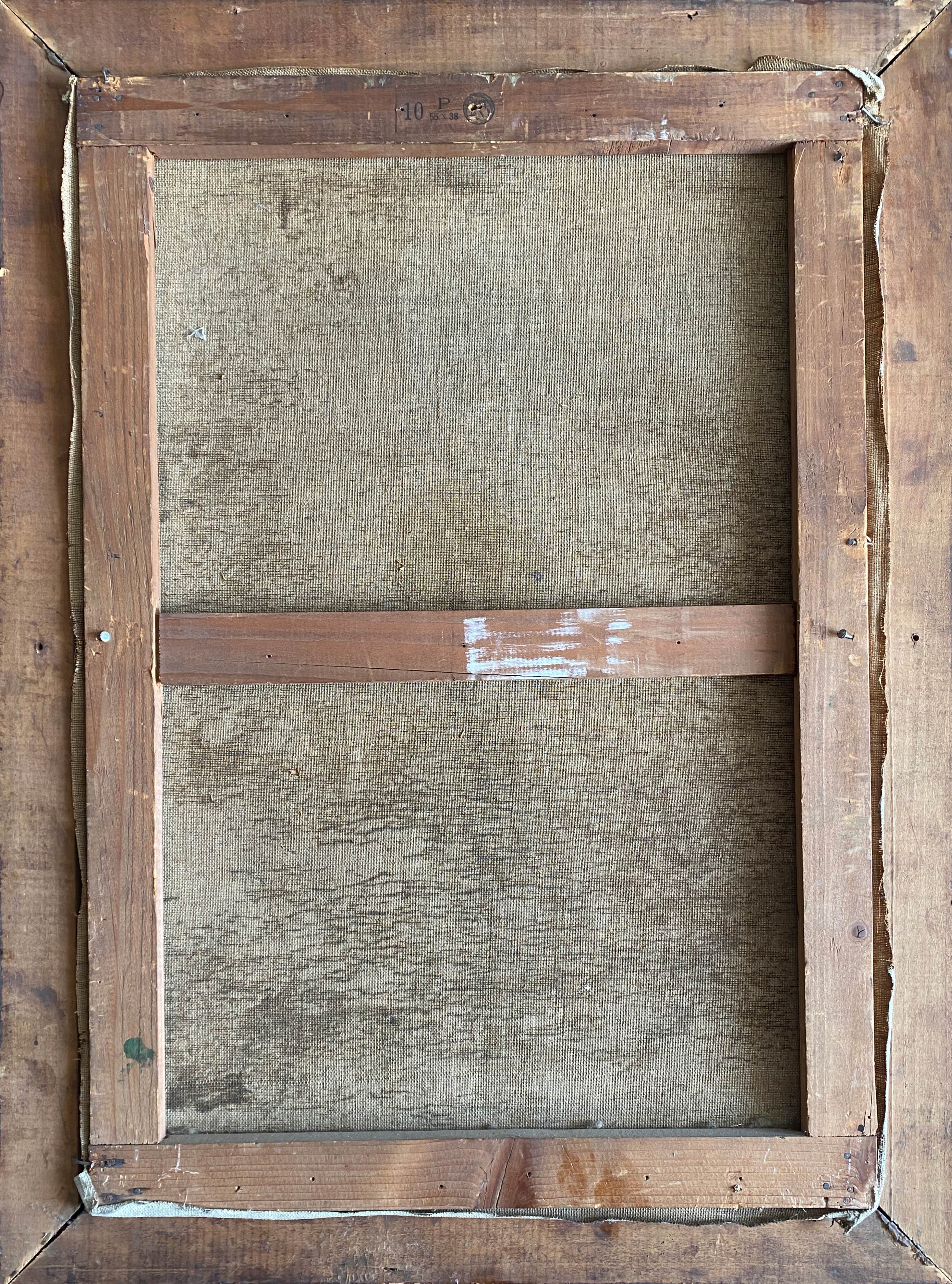 Painting "Bouquet of Lilac" signed G. Beaudouin late nineteenth + frame