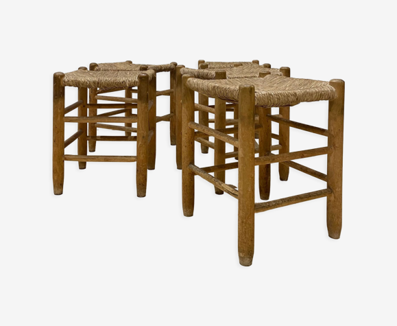 Tabourets rustiques années 60