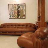 Cassina Soriana sofa for 4 people and 1 Soriana armchair for Cassina.