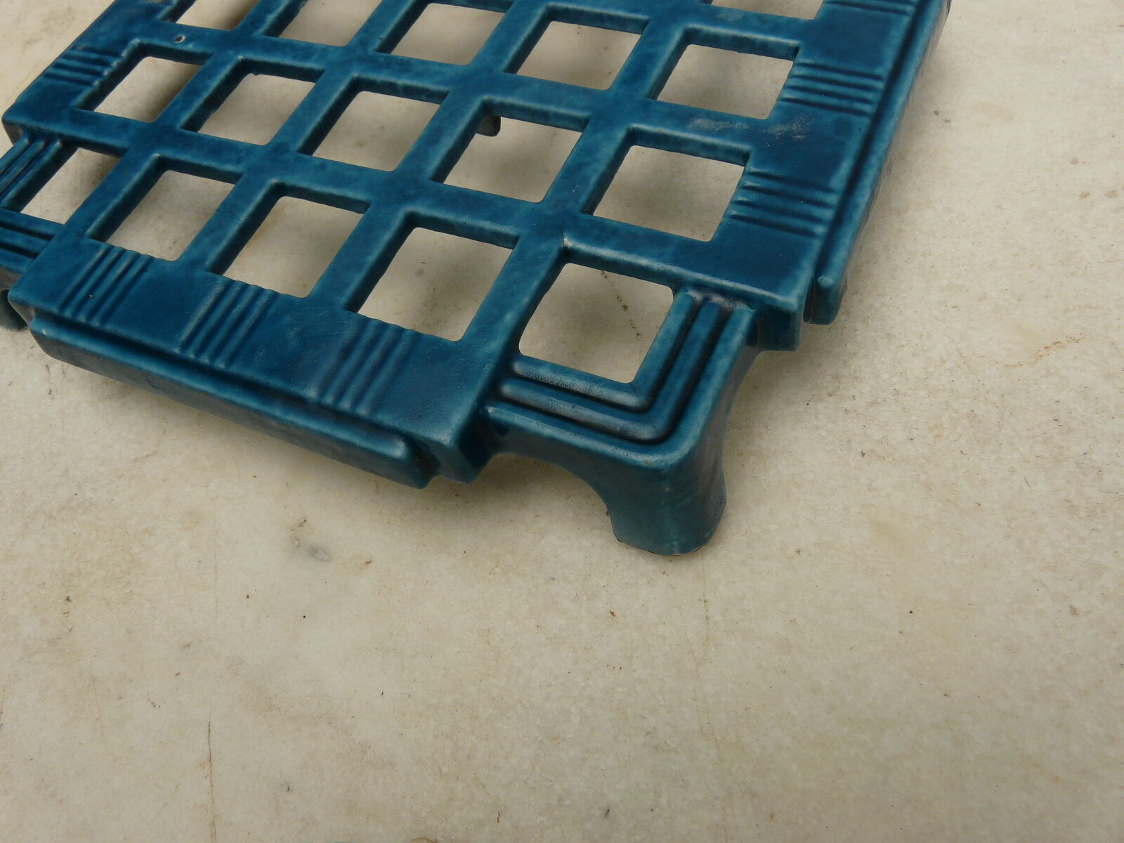 Art deco enamelled table mat