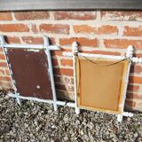2 Anciens Miroirs en Faux Bambou Peint