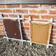 2 Antique Painted Faux Bamboo Mirrors