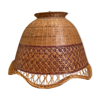 Vintage rattan wicker pendant lamp