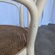 Vintage Thonet Style Dining Chair: White Beech Bentwood Cane Seat