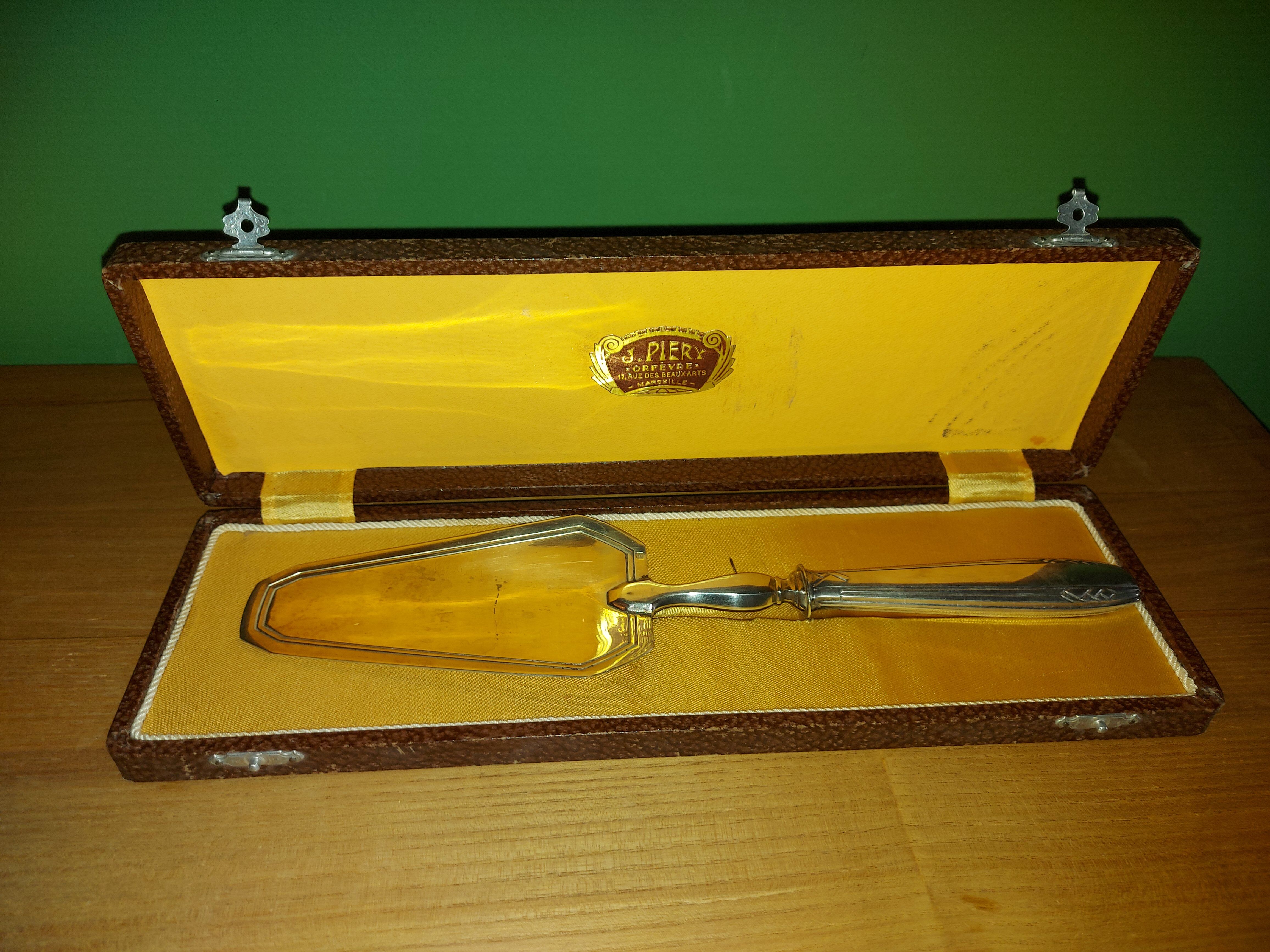 Cake shovel box e silver metal ( POT punch), Piery goldsmith